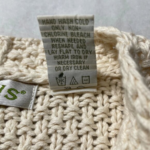 Orvis Womens Cream Textured Knit Open Front Pocket Cardigan Sweater Size XL - Picture 4 of 8